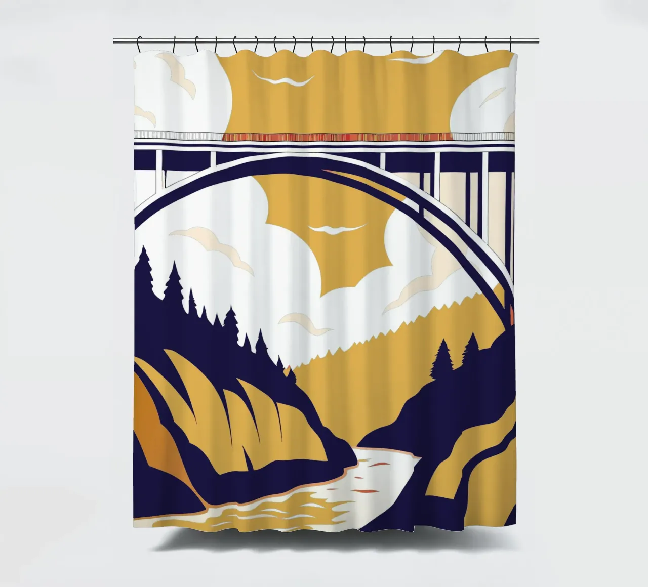 Ponte sul fiume tenda da doccia da STORE PRESENCE
