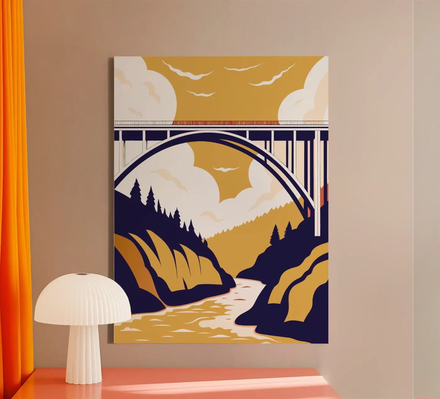 Ponte sul fiume tela da STORE PRESENCE