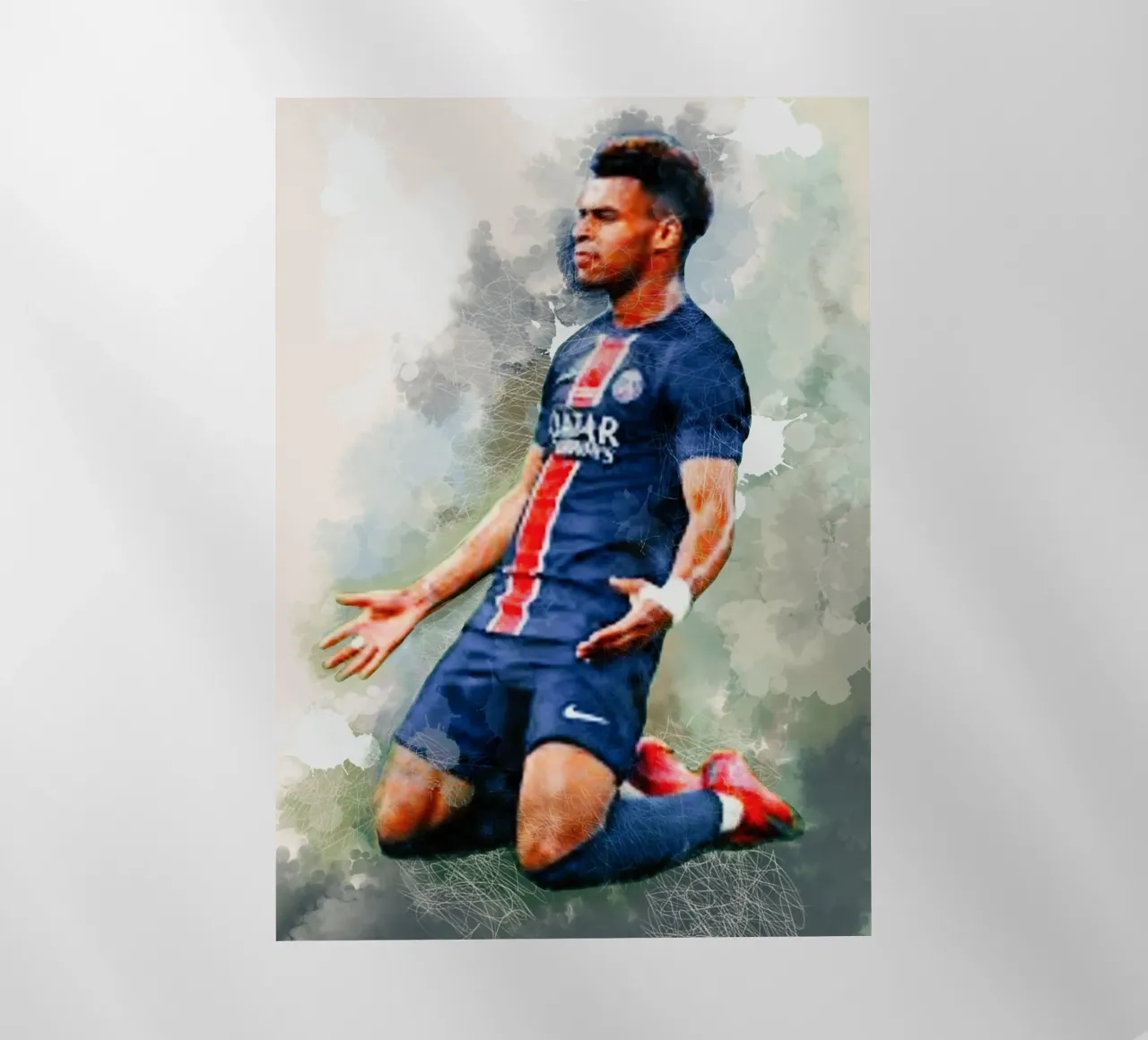 Desire Doue football player pellicola backlit da Lembayung art