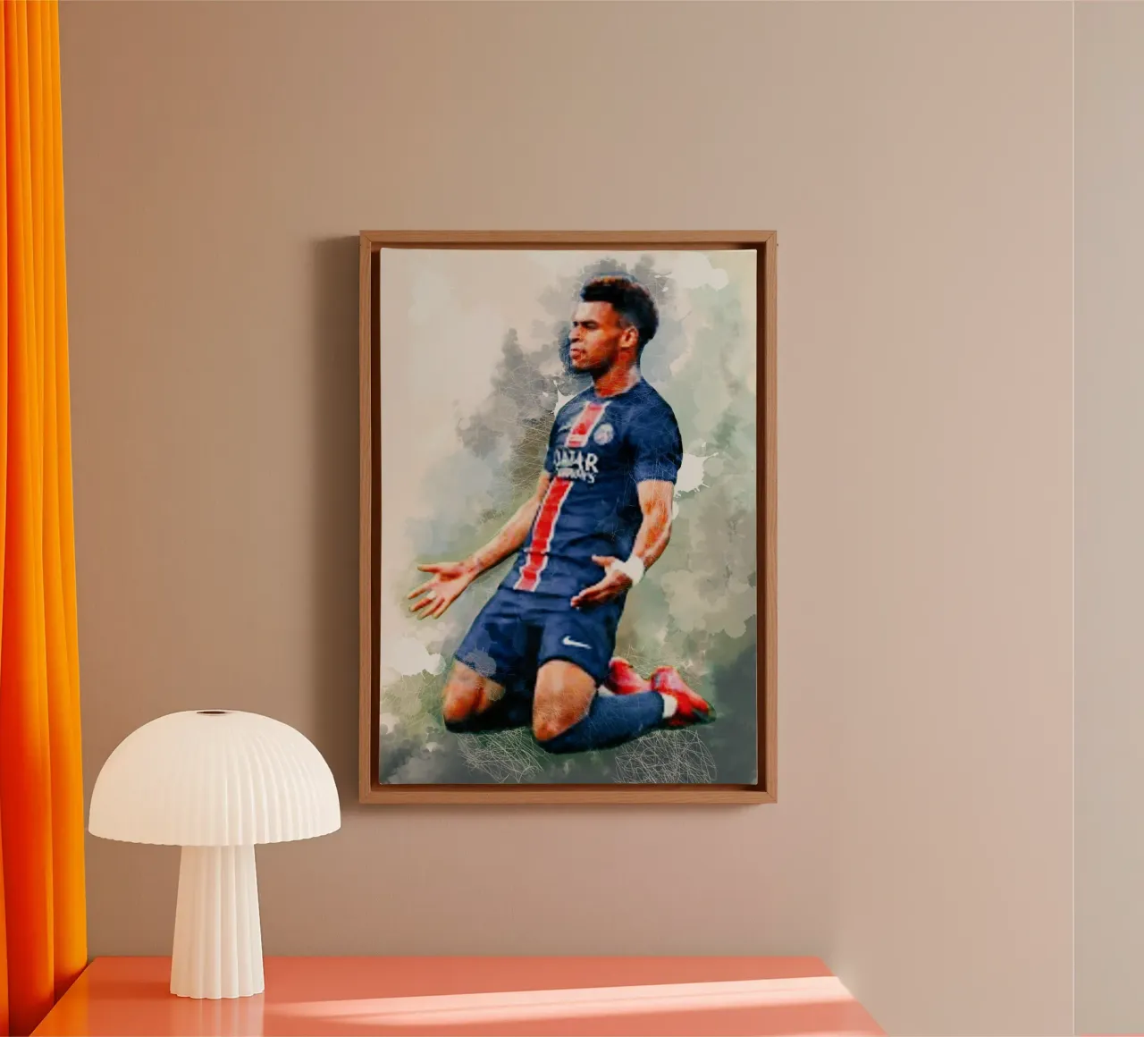 Desire Doue football player canvas by Lembayung art
