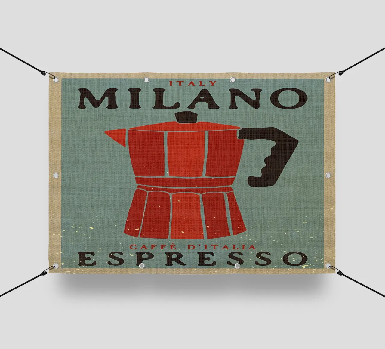 Milano Espresso Cafe telo in pvc da Providence Mbabazi Studio