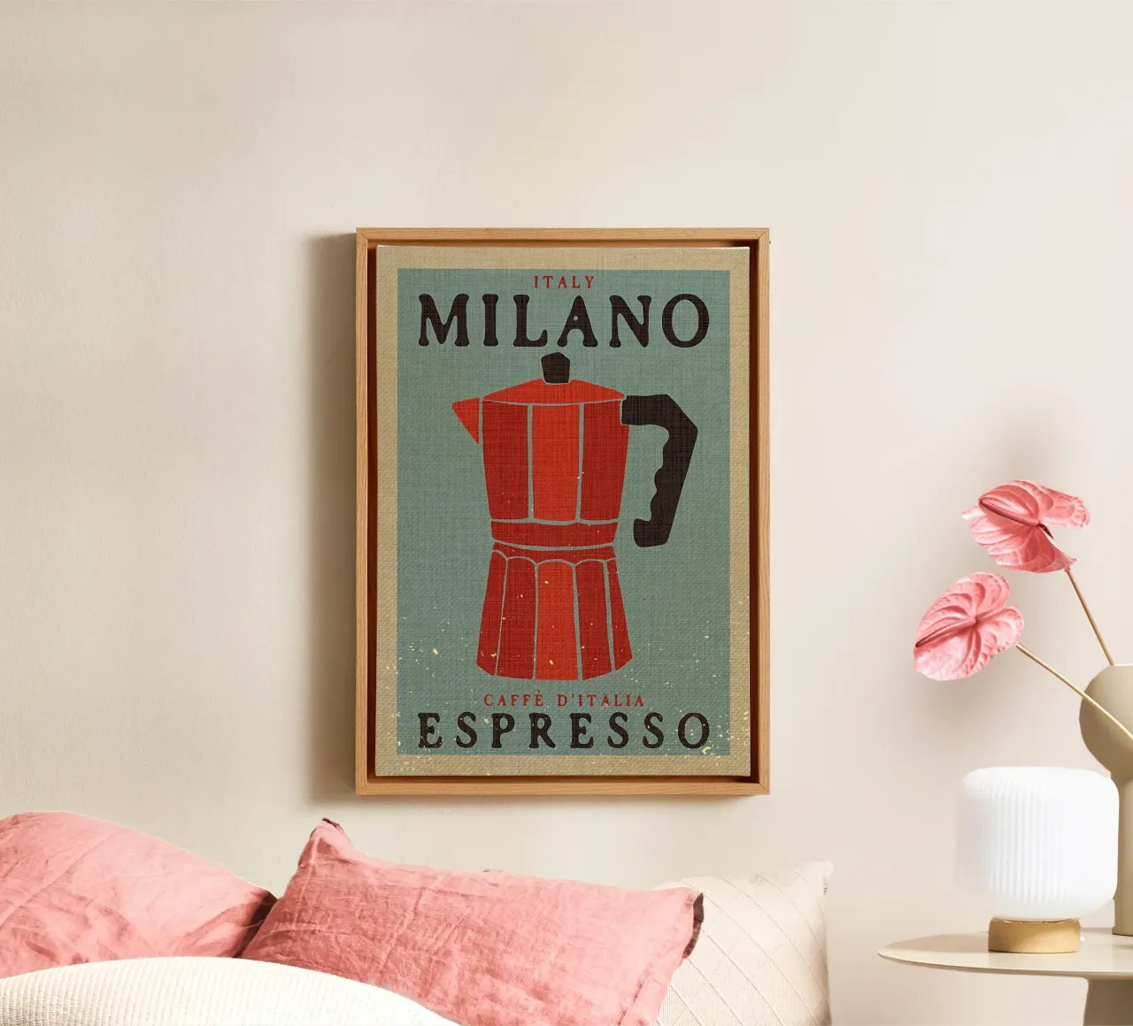 Milano Espresso Cafe canvas by Providence Mbabazi Studio
