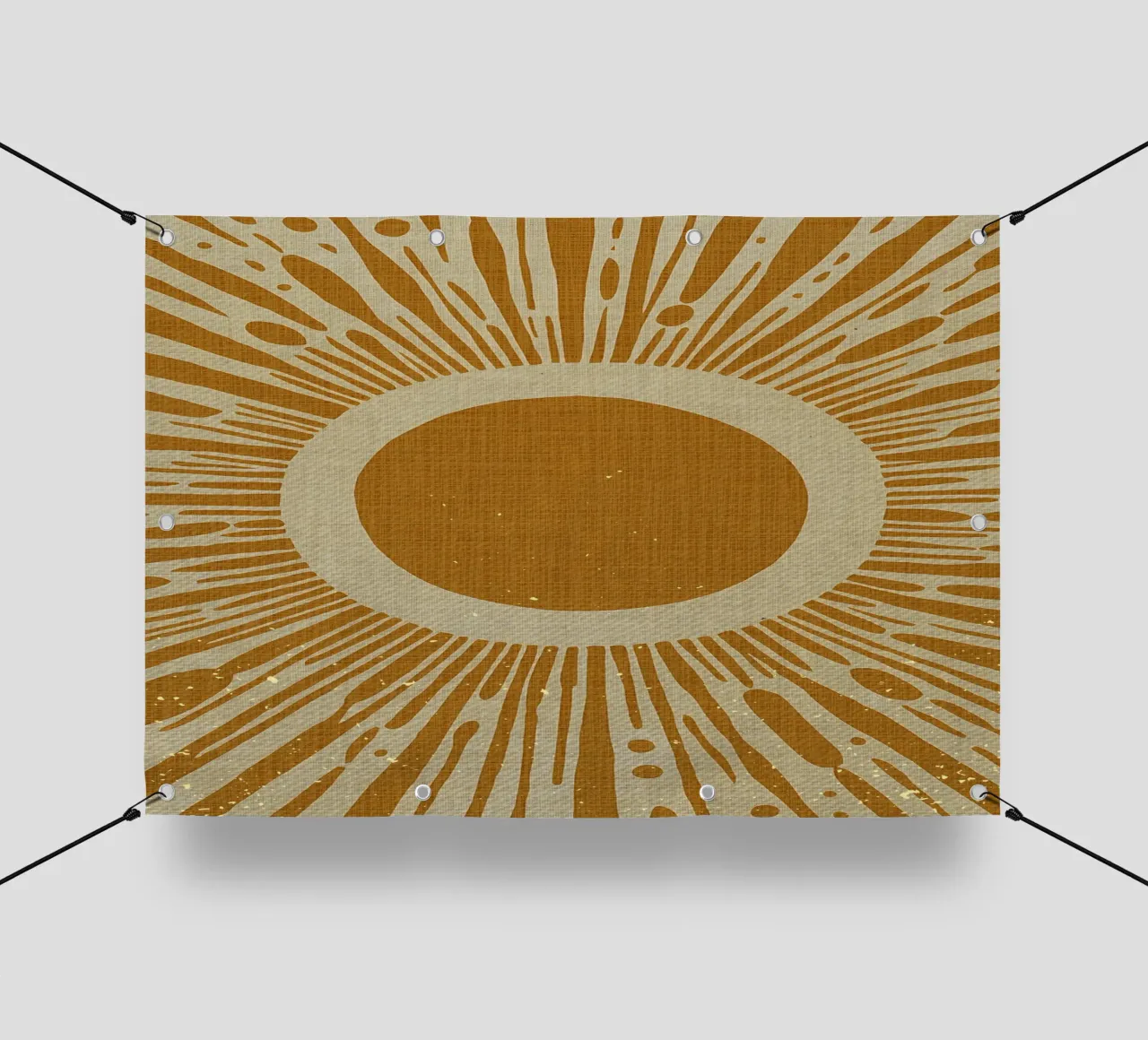 Mustard Yellow Sun pvc cover by Providence Mbabazi Studio