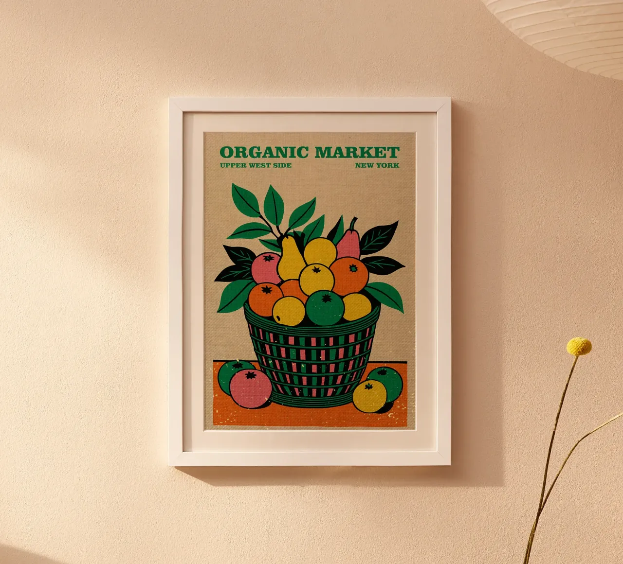 Mercato biologico di New York poster da Providence Mbabazi Studio