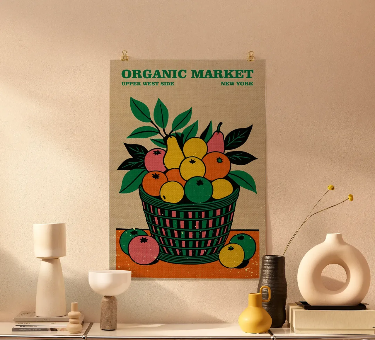 Mercato biologico di New York poster da Providence Mbabazi Studio