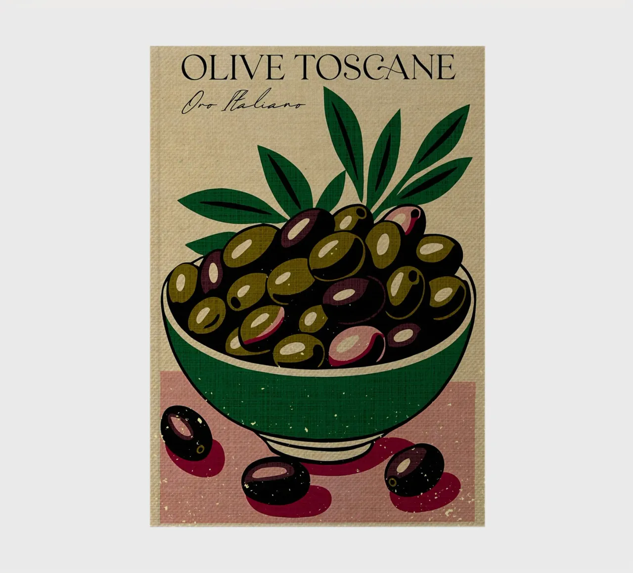 Italian Gold Tuscan Olives notebook by Providence Mbabazi Studio