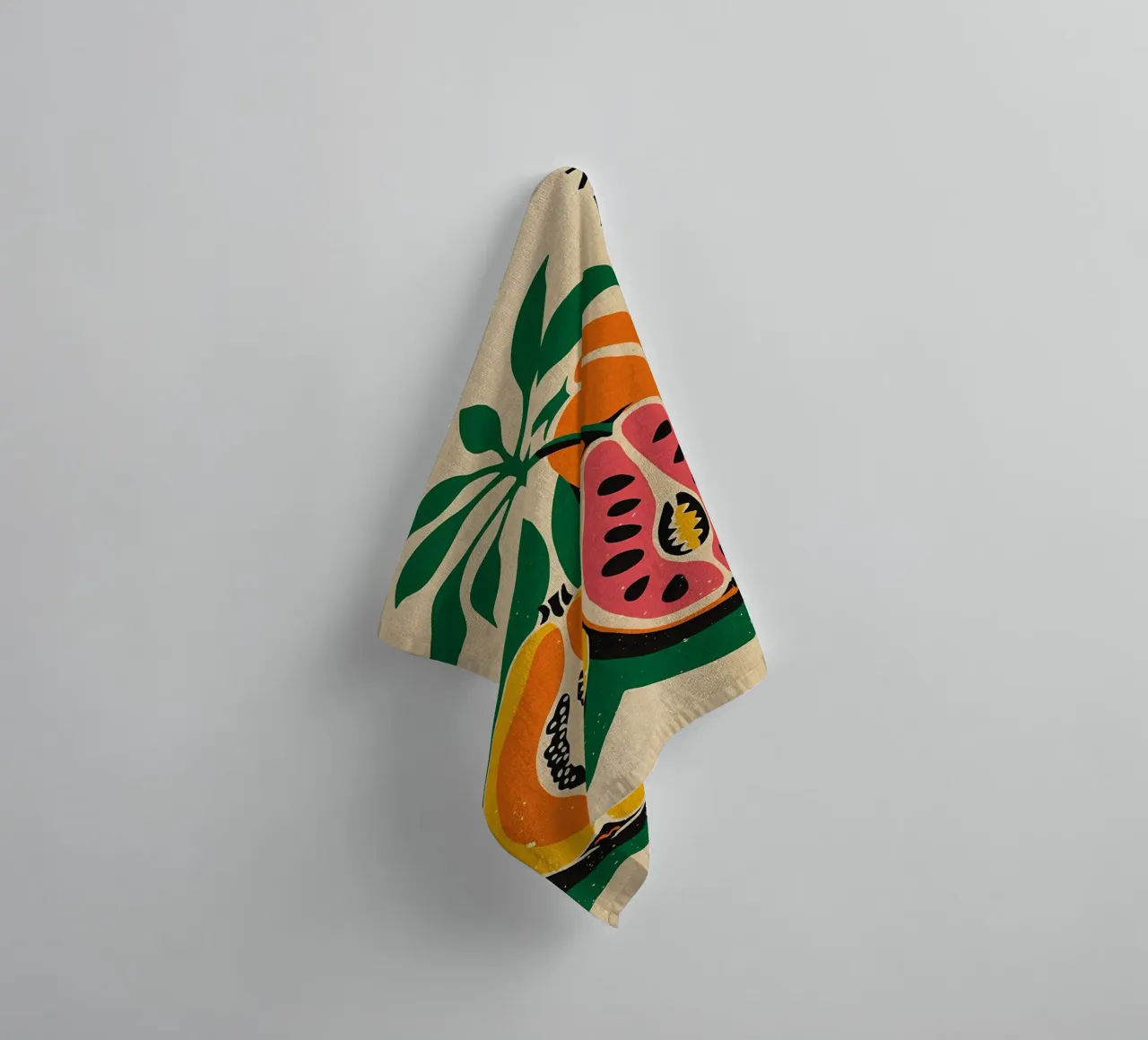 Papaya Tropical Fruit towel by Providence Mbabazi Studio