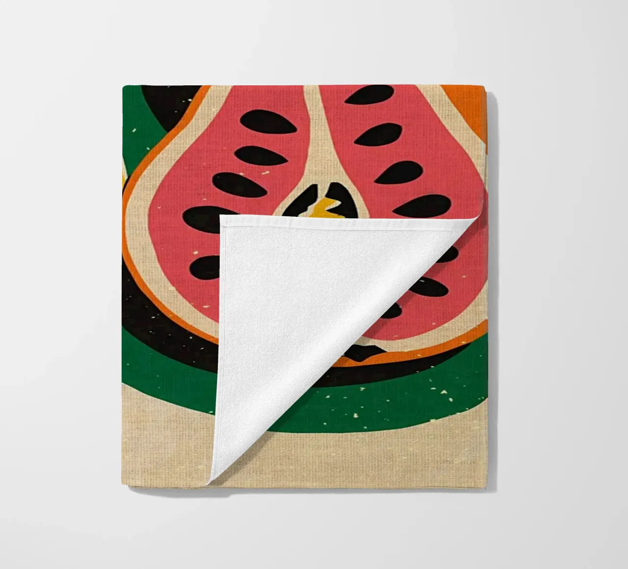Papaya Tropical Fruit beach towel by Providence Mbabazi Studio