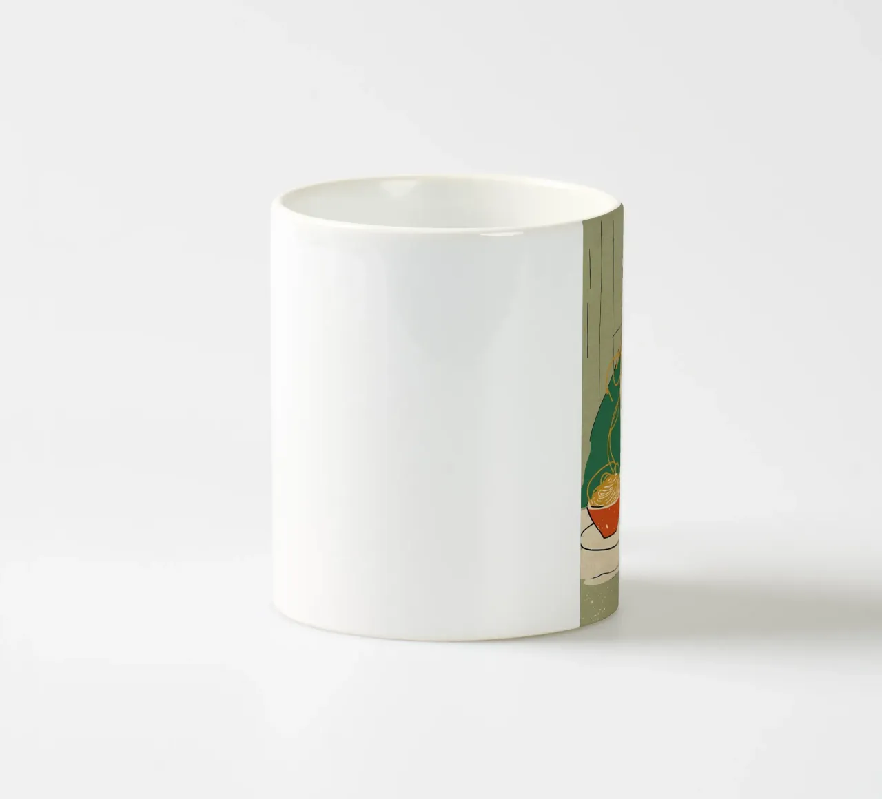 Pasta Lover Funny Cat Art tazza in ceramica da Providence Mbabazi Studio