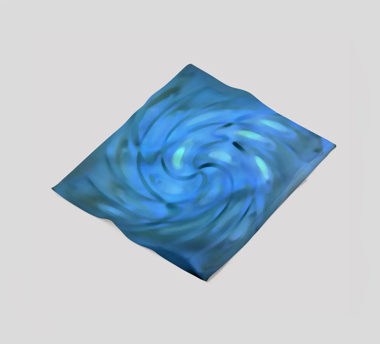 Spirale sfocata nei colori del mare coperta in pile da Gürsel Yesil Digital Art