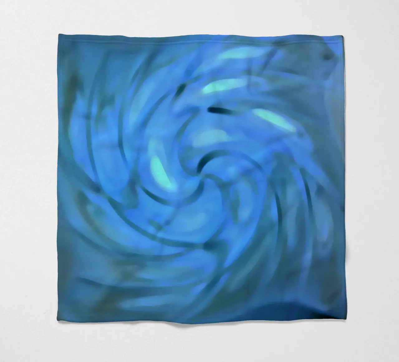 Spirale sfocata nei colori del mare coperta in pile da Gürsel Yesil Digital Art