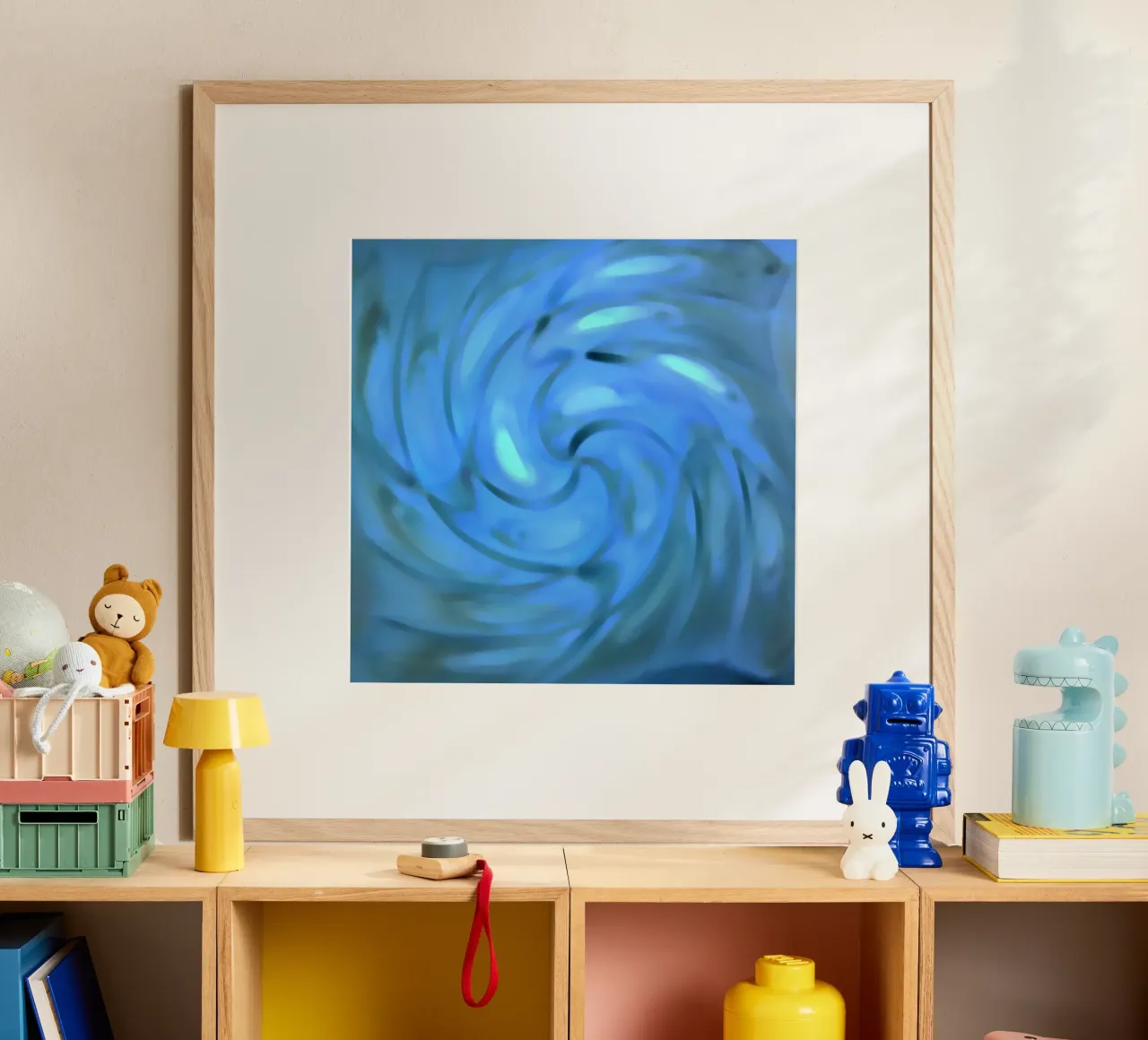 Spirale sfocata nei colori del mare carta hahnemühle da Gürsel Yesil Digital Art
