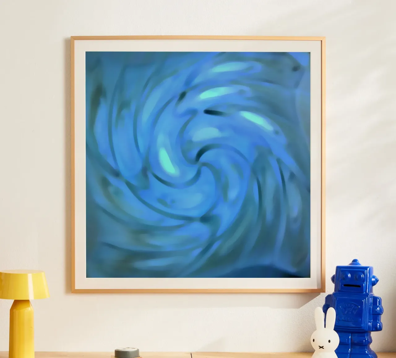 Spirale sfocata nei colori del mare carta hahnemühle da Gürsel Yesil Digital Art