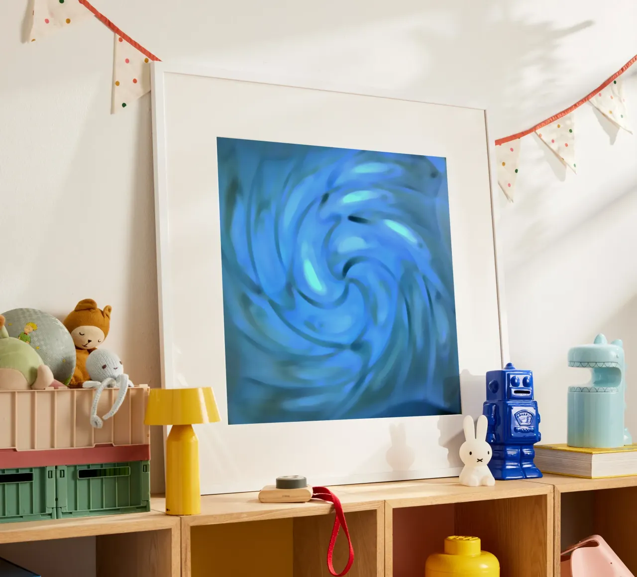 Spirale sfocata nei colori del mare carta hahnemühle da Gürsel Yesil Digital Art