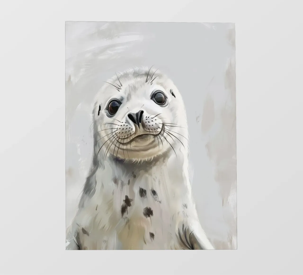 Cachorro de foca mirando con curiosidad papel para pared de DesignDoodle