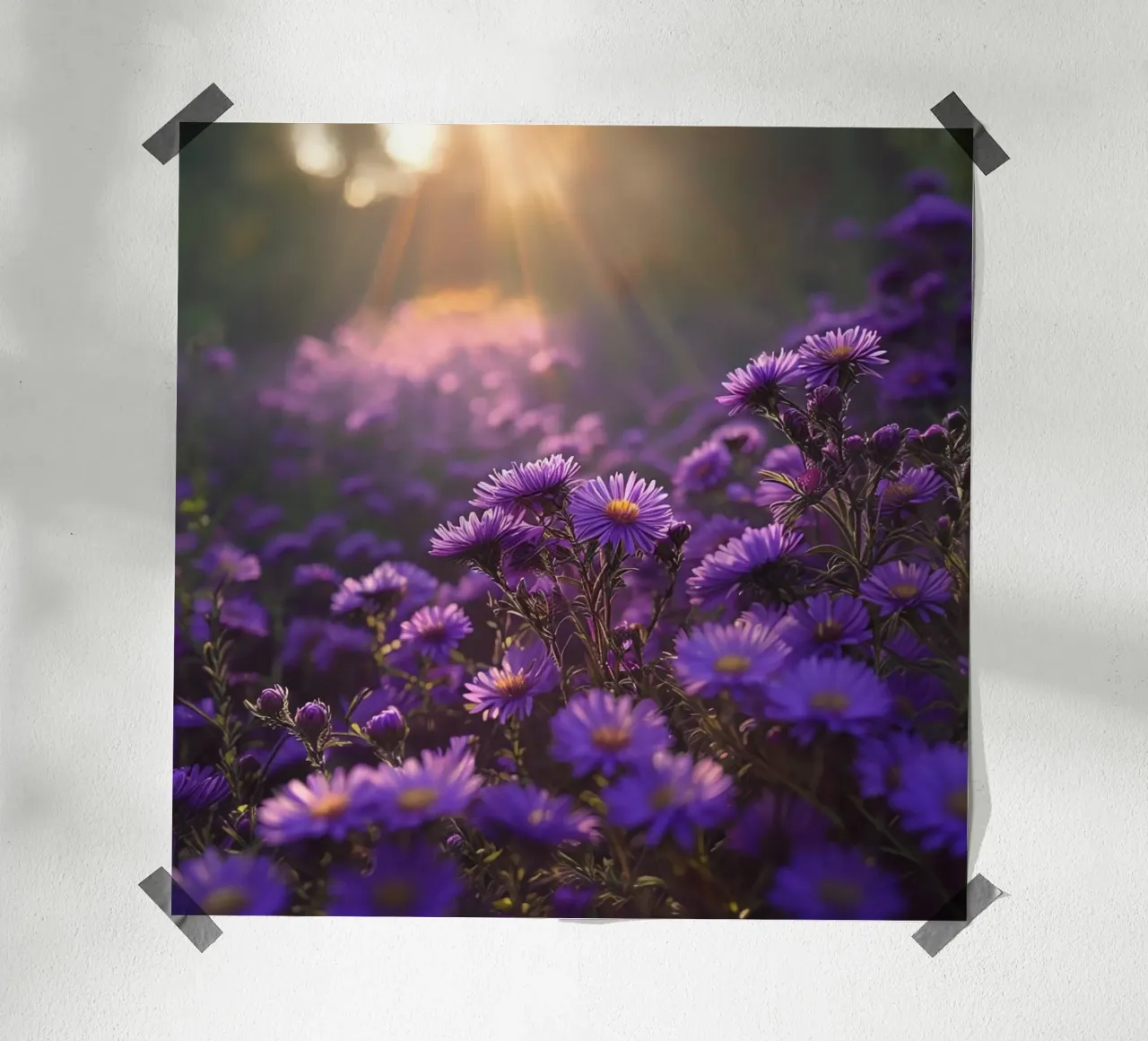 Sussurri del prato poster con telaio in alluminio da Bold Blooms