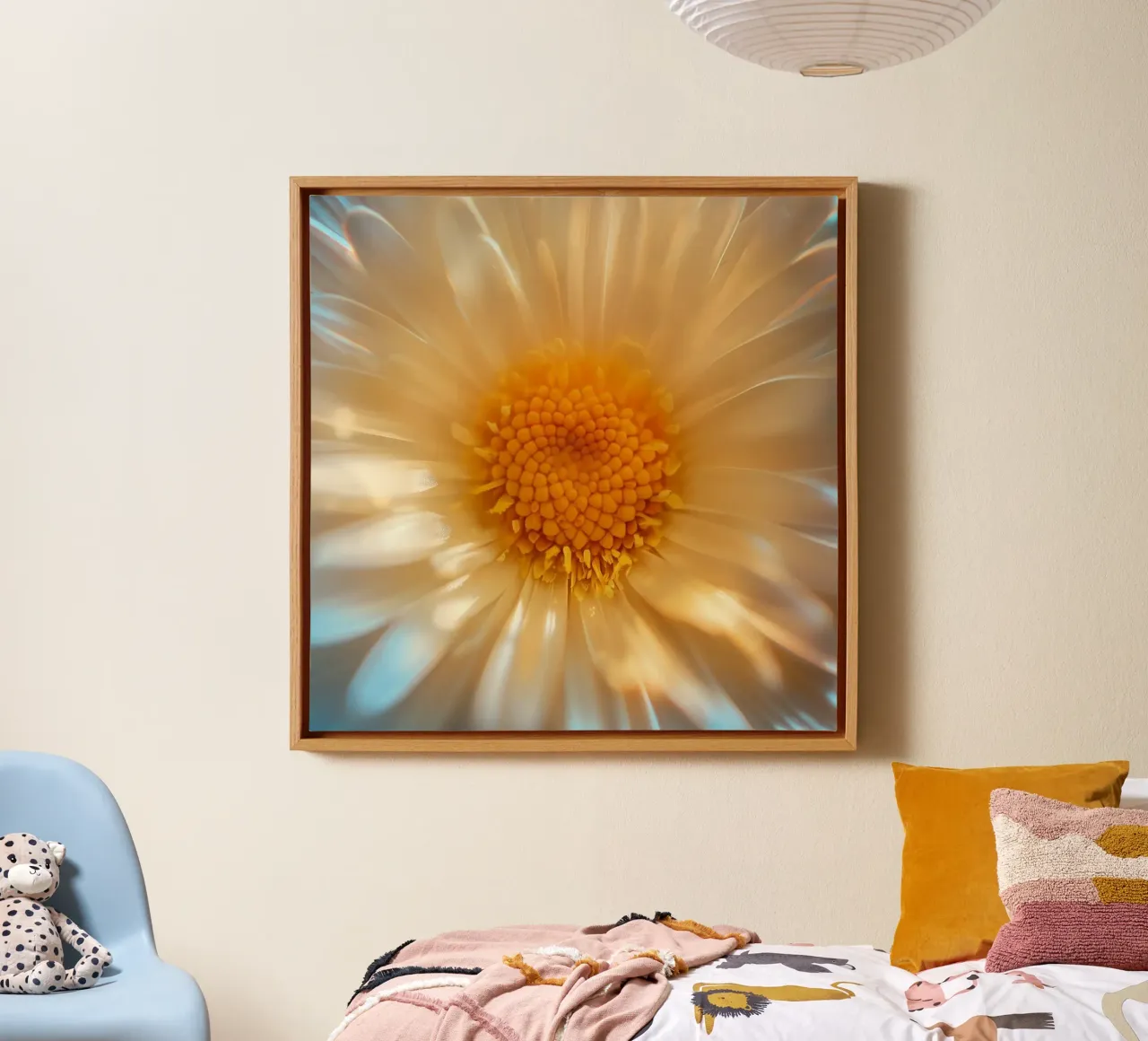 Fluisterweide canvas met Baklijst van Bold Blooms