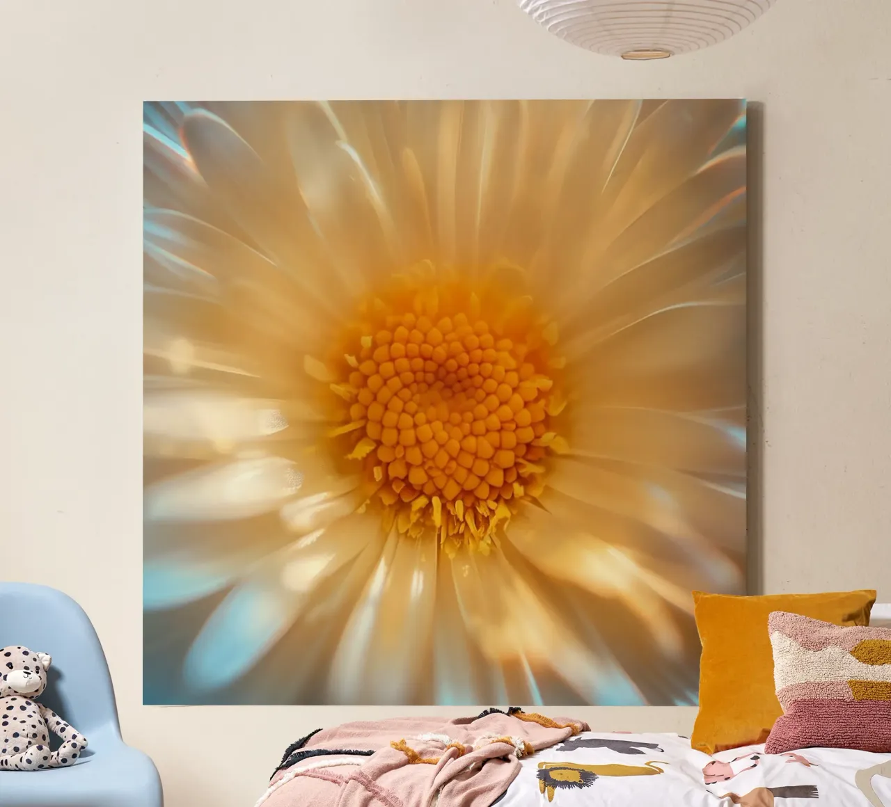Fluisterweide canvas met Baklijst van Bold Blooms