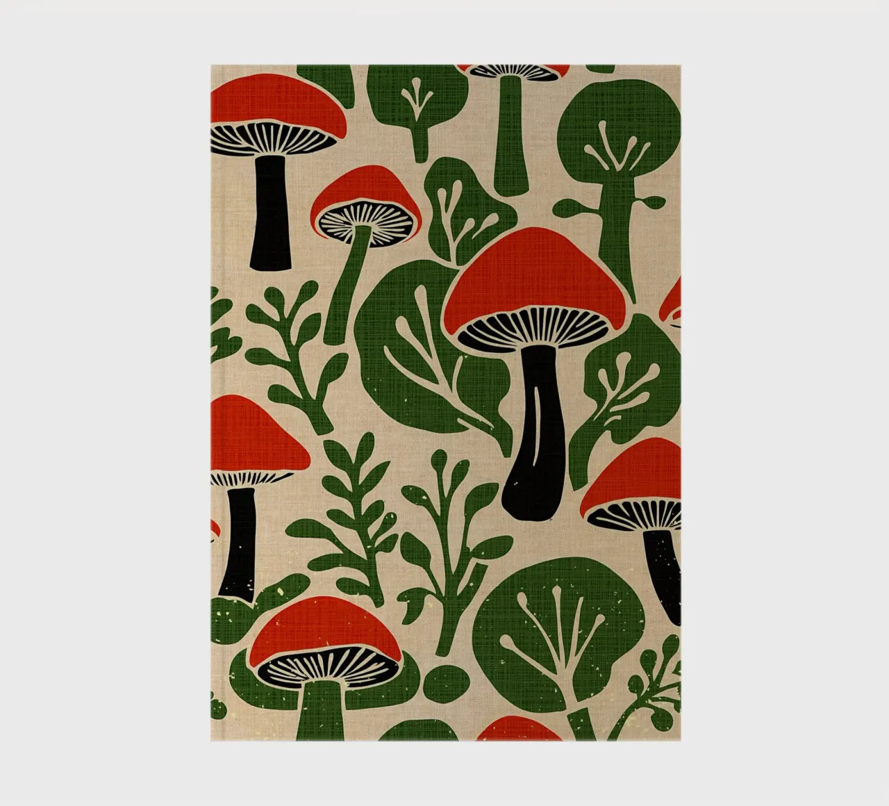 Red Mmuhsrooms notebook by Providence Mbabazi Studio
