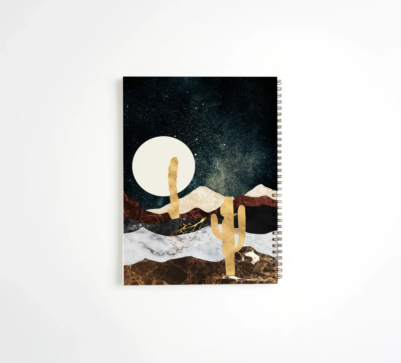abstract surrealist landscape spiral notebook by vintageshop