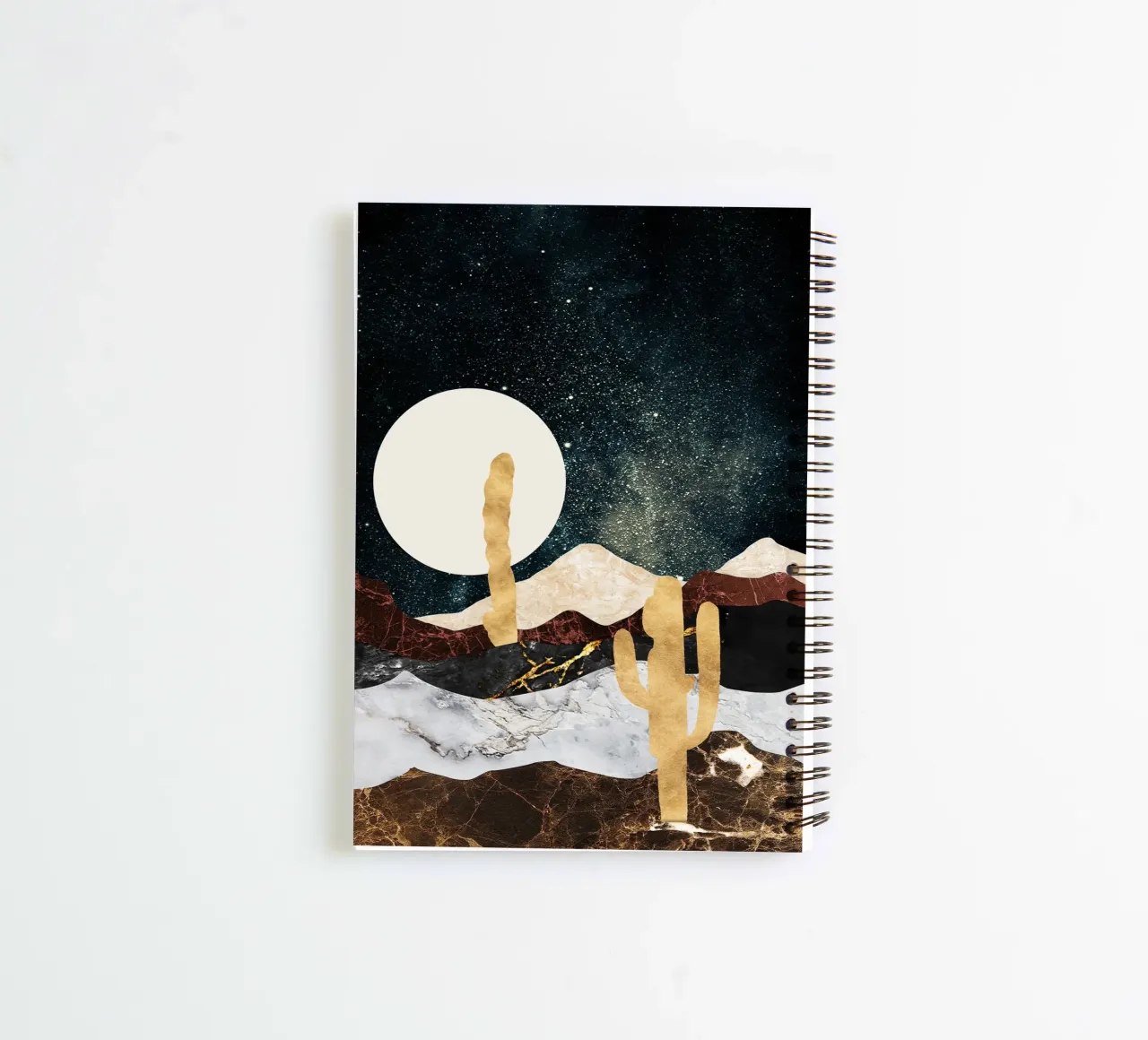 abstract surrealist landscape spiral notebook by vintageshop