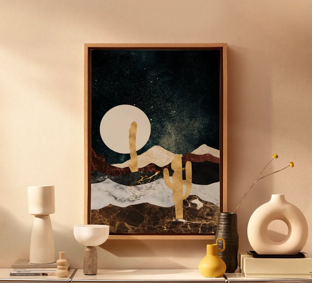 abstract surrealist landscape canvas by vintageshop