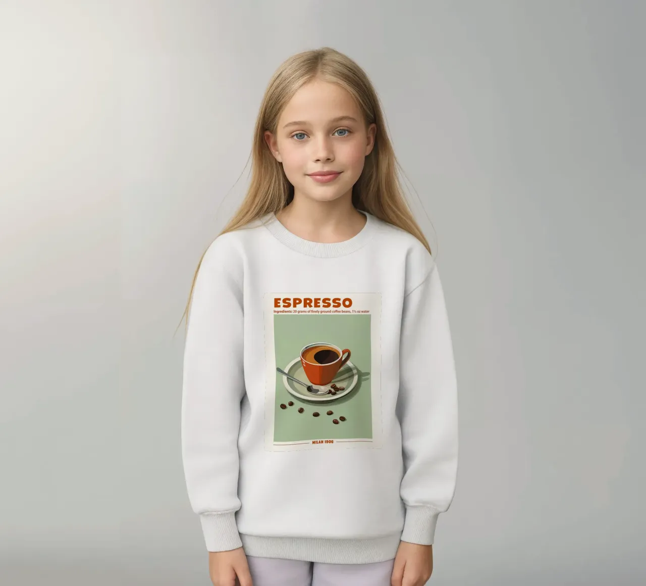 Espresso, Milan 1906 Poster felpa bambino da Neeraprint