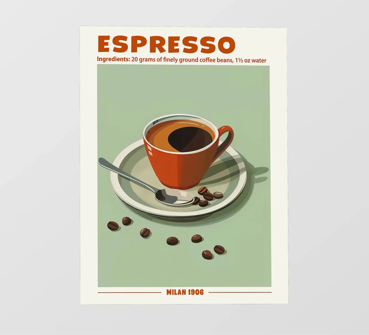 Espresso, Milan 1906 Poster pellicola backlit da Neeraprint