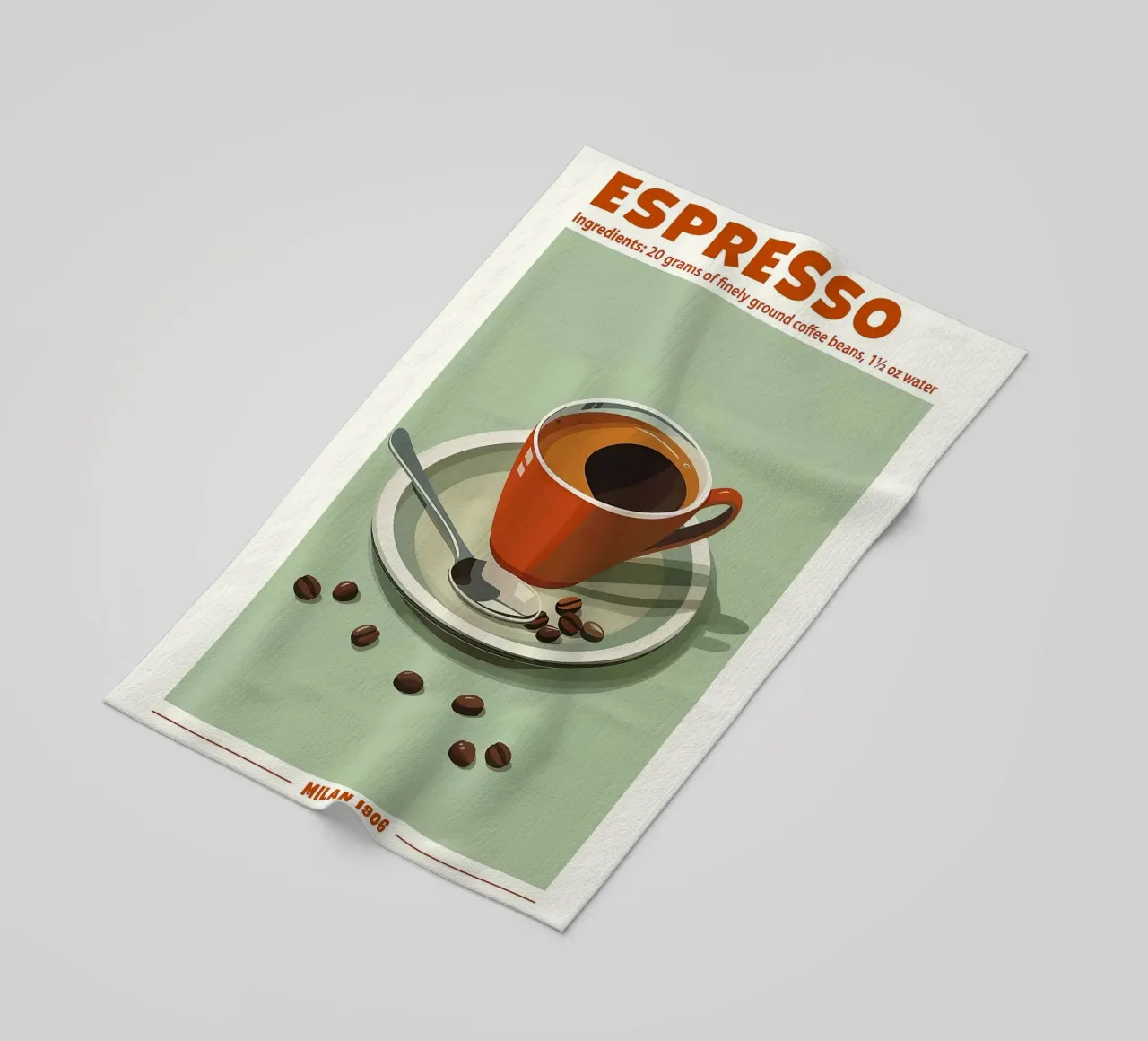 Espresso, Milan 1906 Poster telo mare da Neeraprint