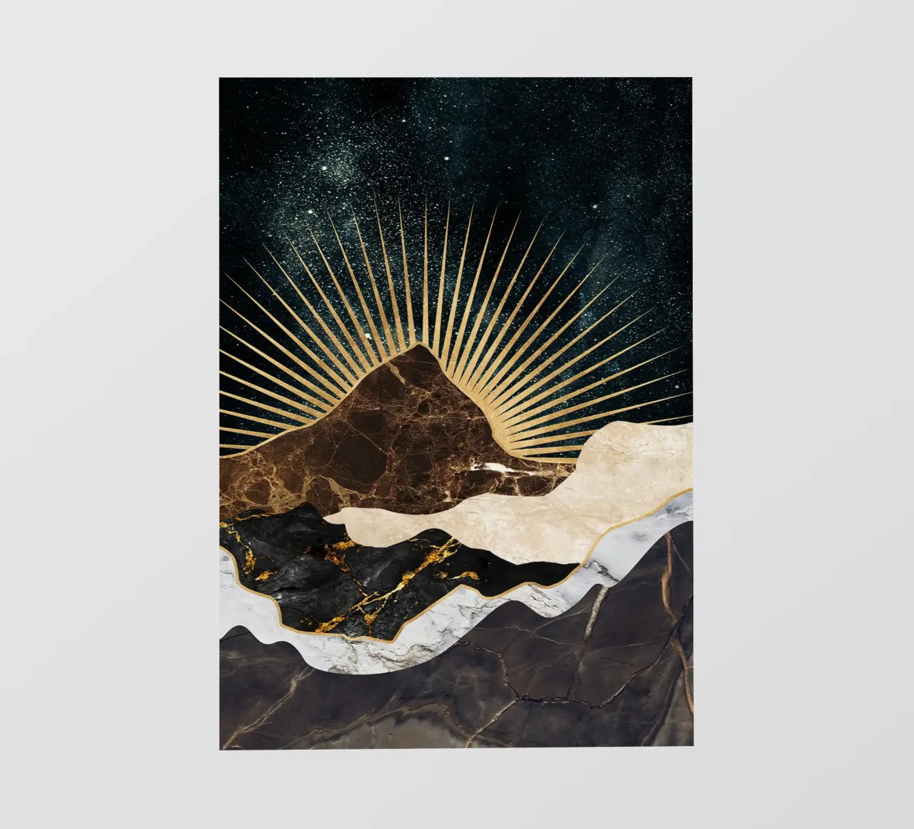 abstract surreal landscape mountains telo in pvc da vintageshop