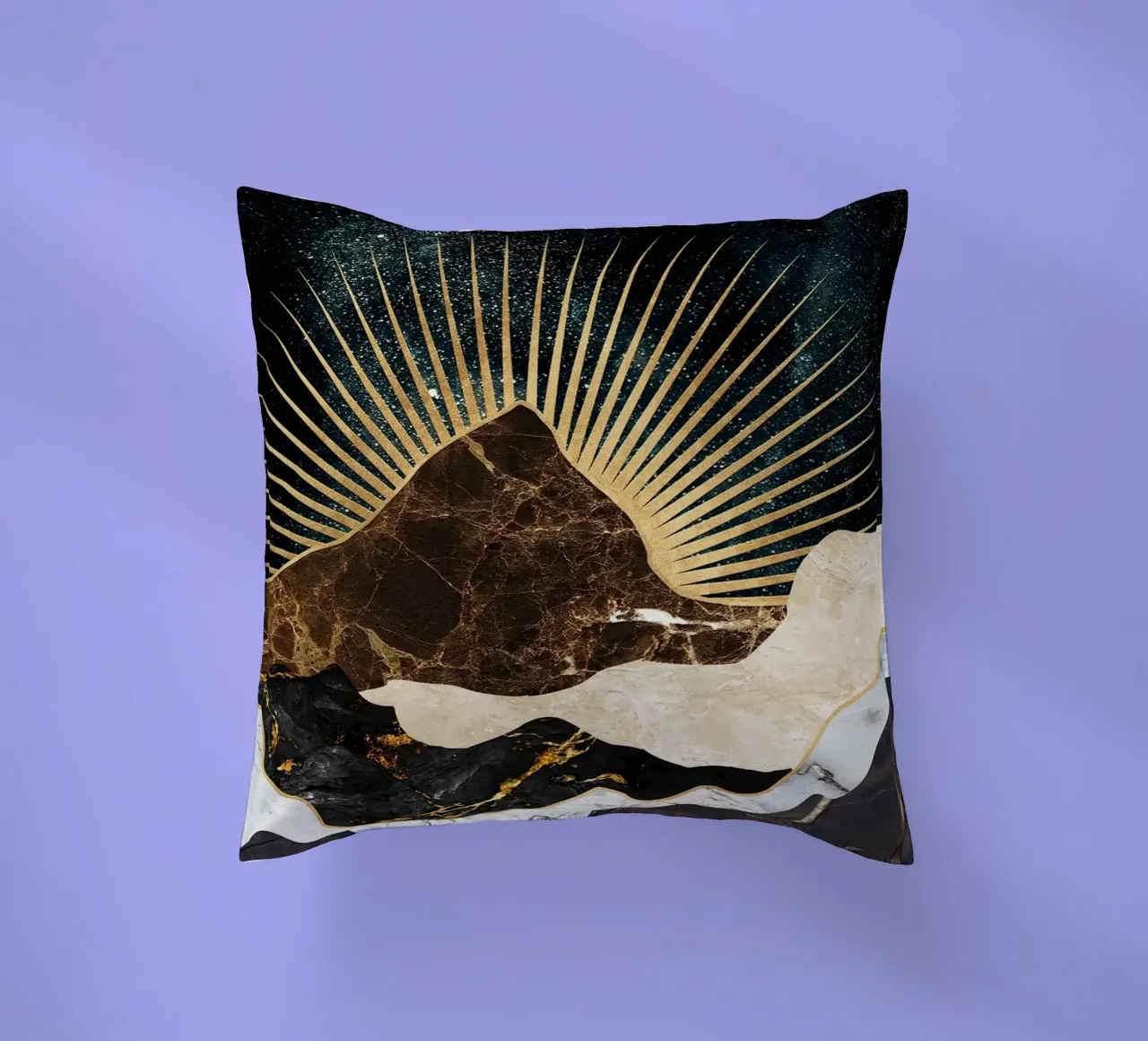 abstract surreal landscape mountains cuscino da vintageshop