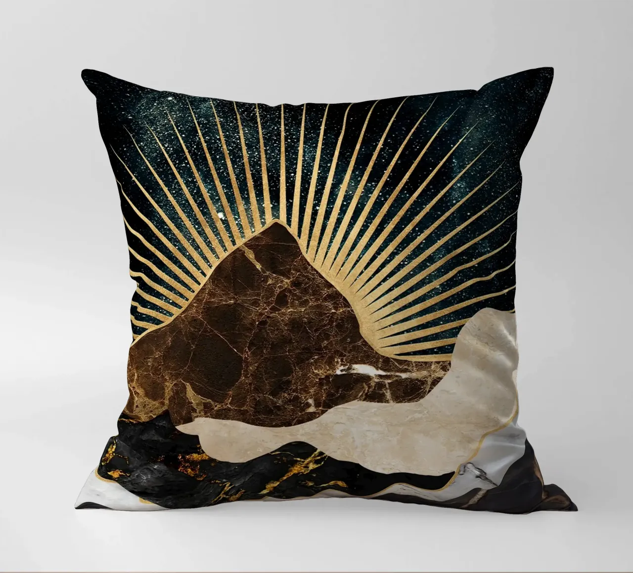abstract surreal landscape mountains cuscino da vintageshop