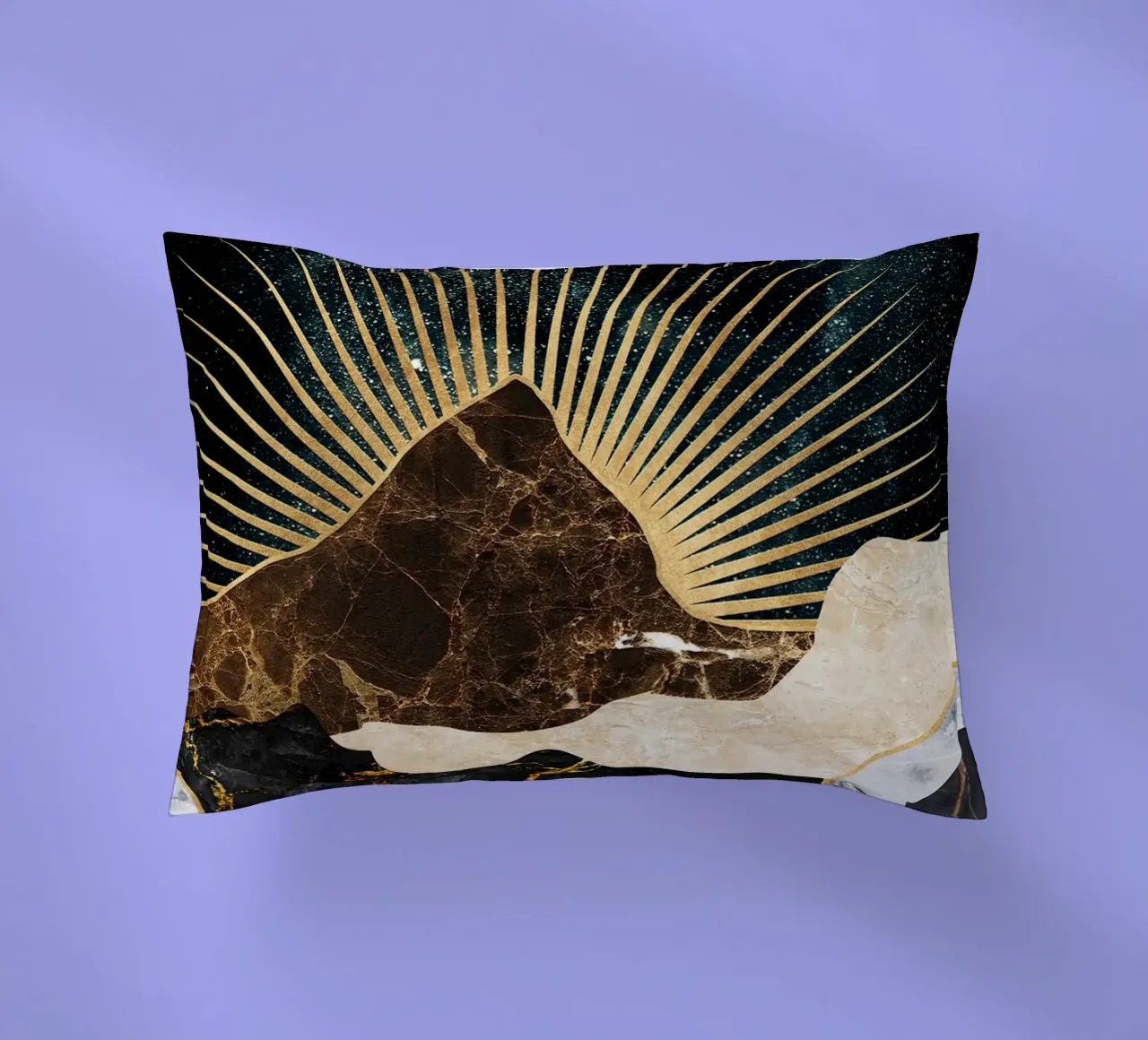 abstract surreal landscape mountains cuscino da vintageshop