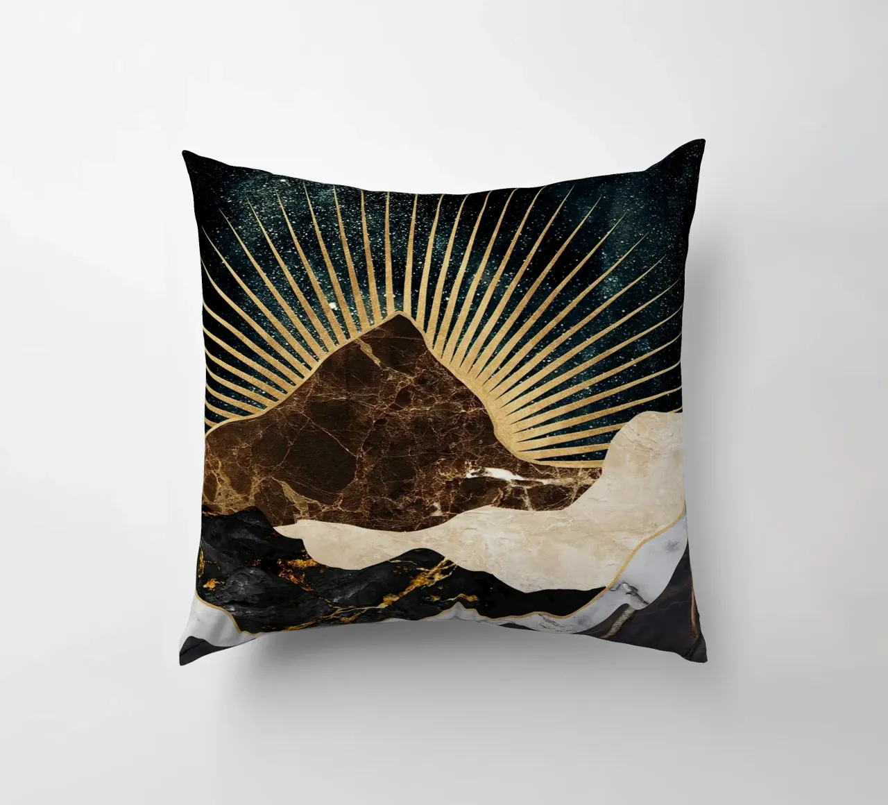 abstract surreal landscape mountains cuscino da vintageshop