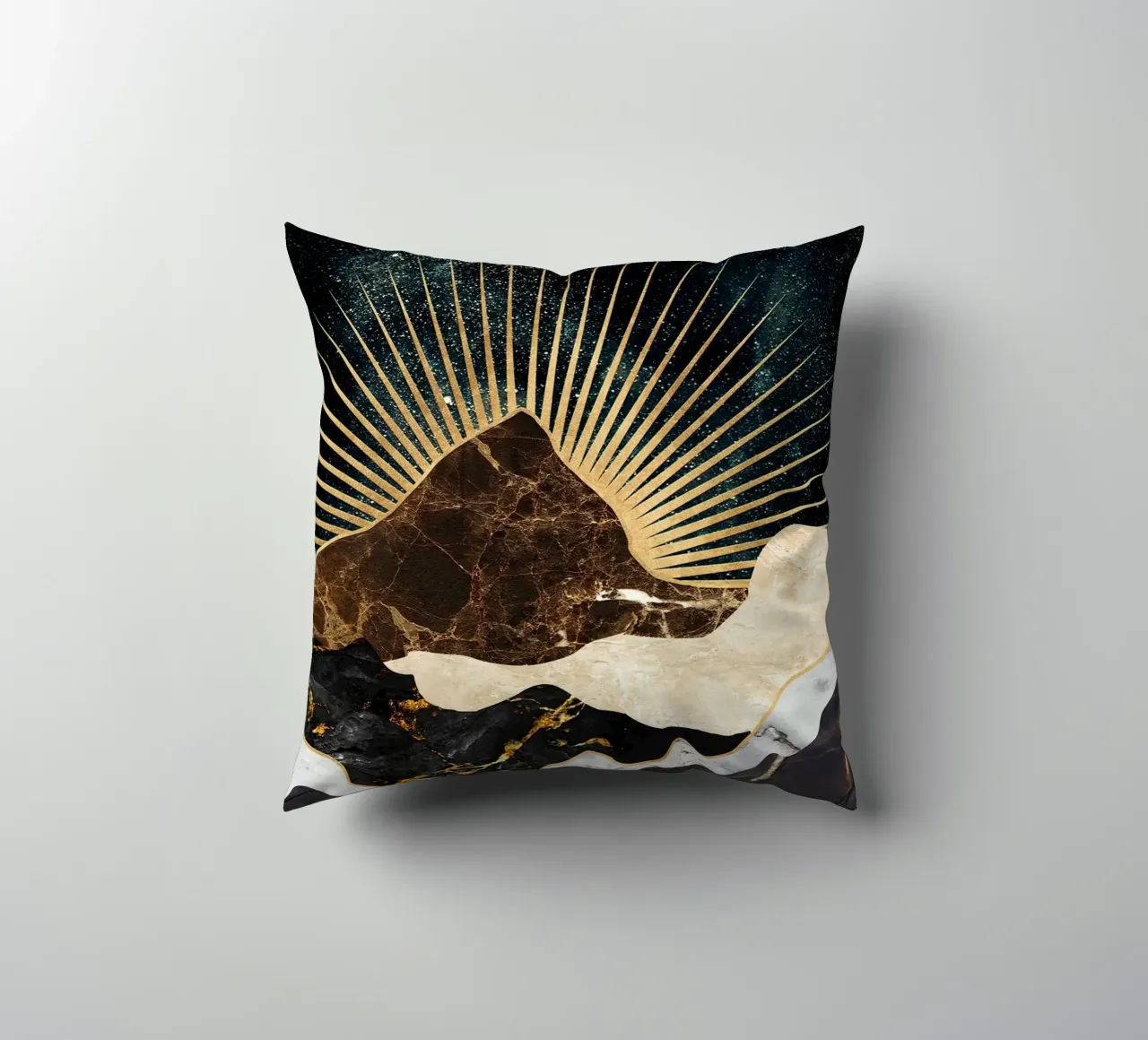 abstract surreal landscape mountains cuscino da vintageshop