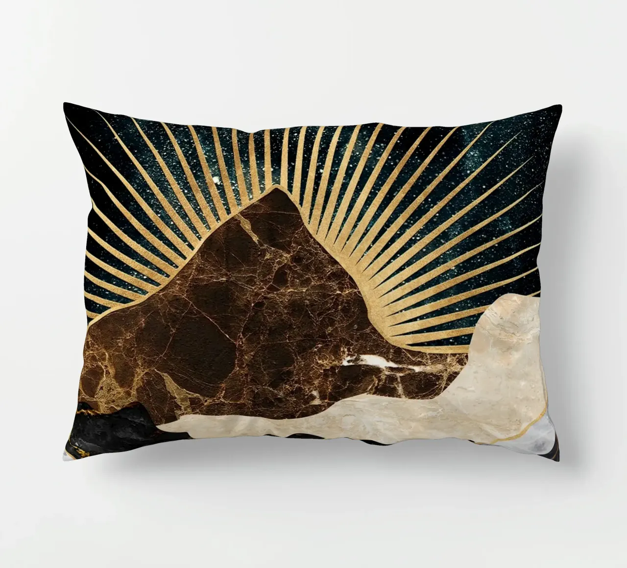abstract surreal landscape mountains cuscino da vintageshop