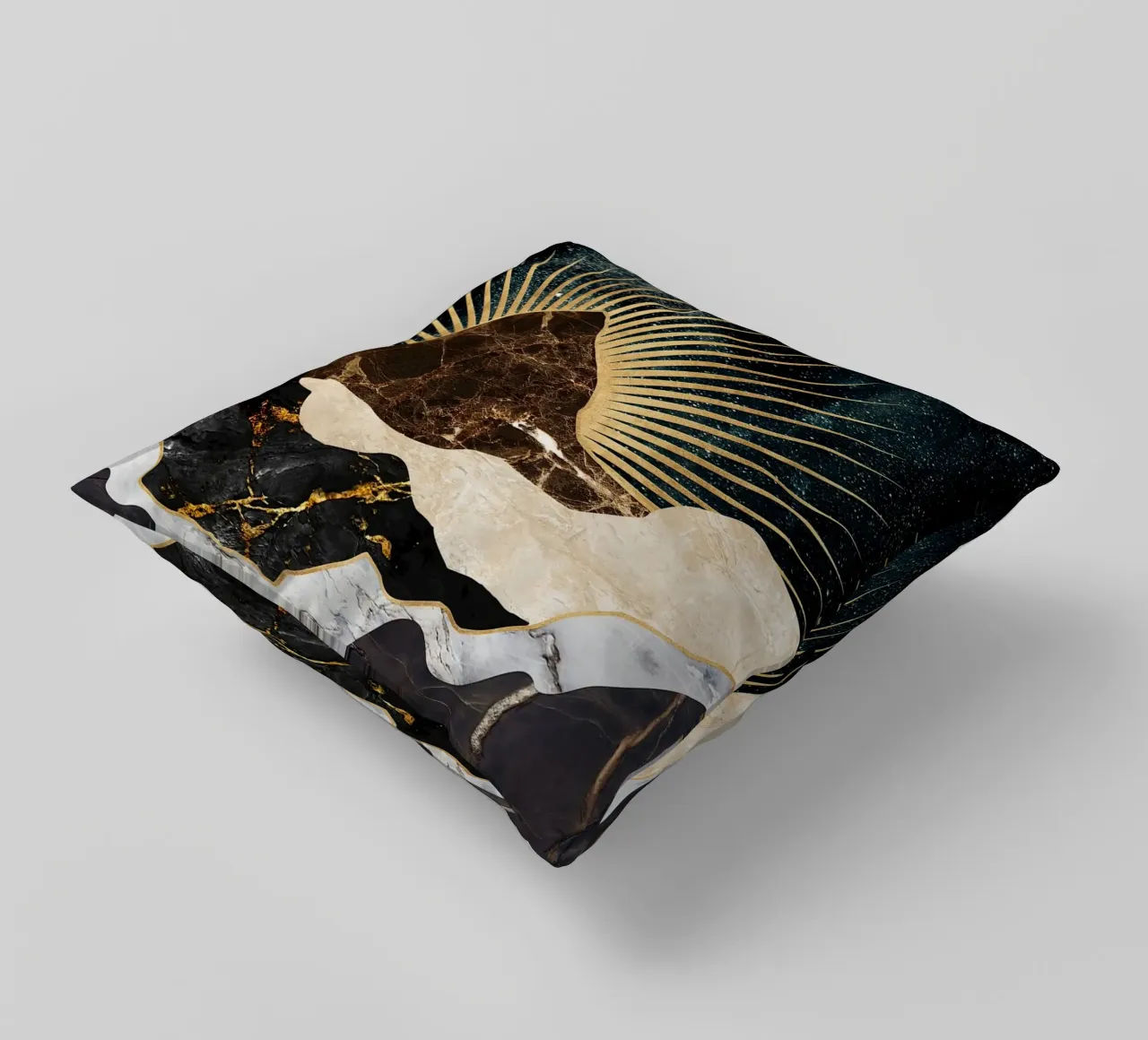 abstract surreal landscape mountains cuscino da vintageshop