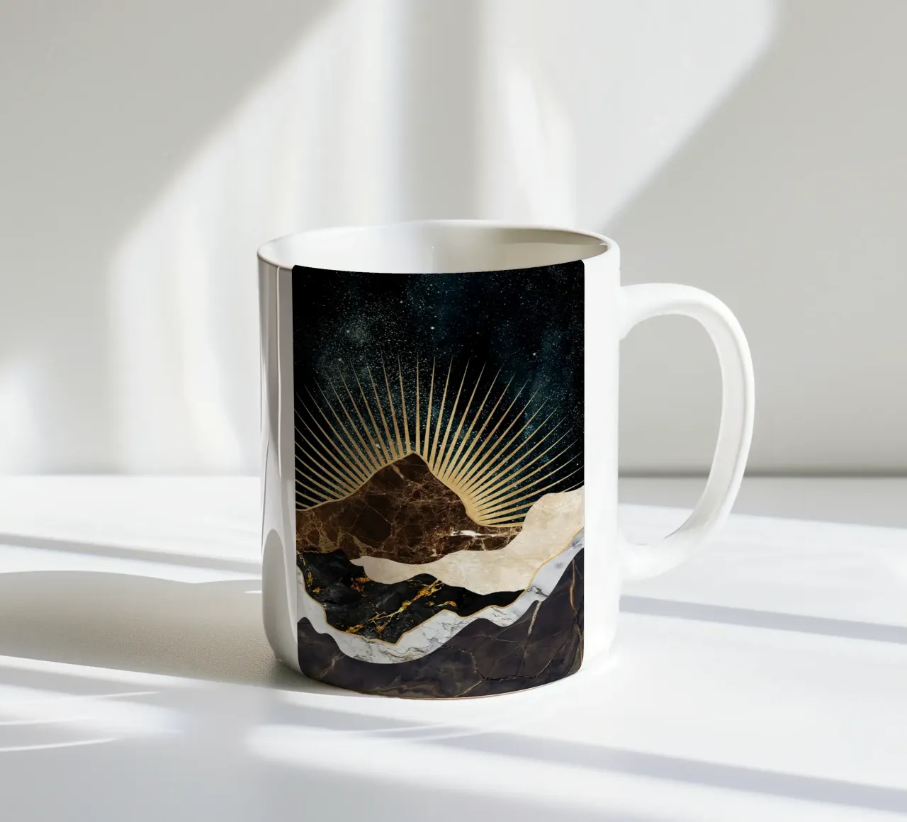 abstract surreal landscape mountains tazza in ceramica da vintageshop