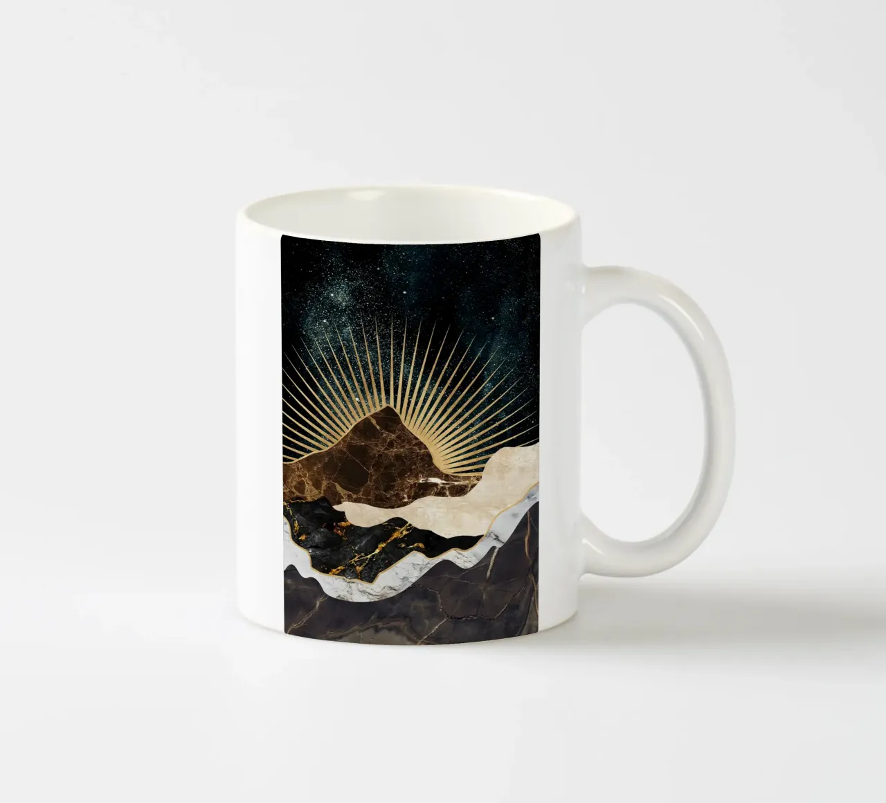abstract surreal landscape mountains tazza in ceramica da vintageshop