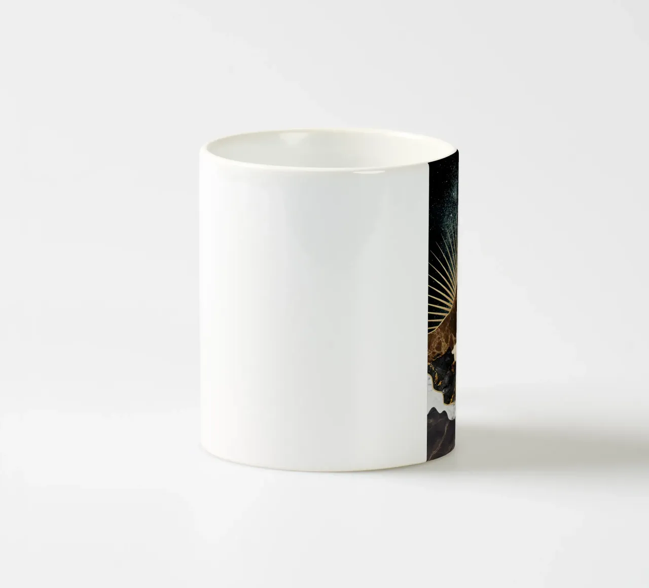 abstract surreal landscape mountains tazza in ceramica da vintageshop