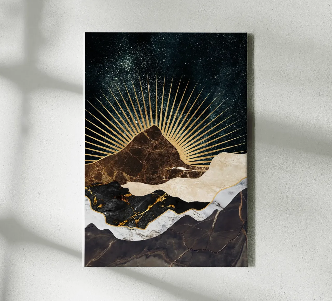 abstract surreal landscape mountains tela con Cornice a cassetta da vintageshop
