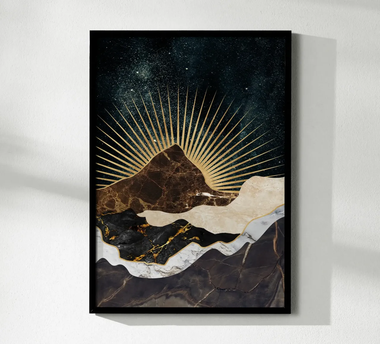 abstract surreal landscape mountains poster da vintageshop