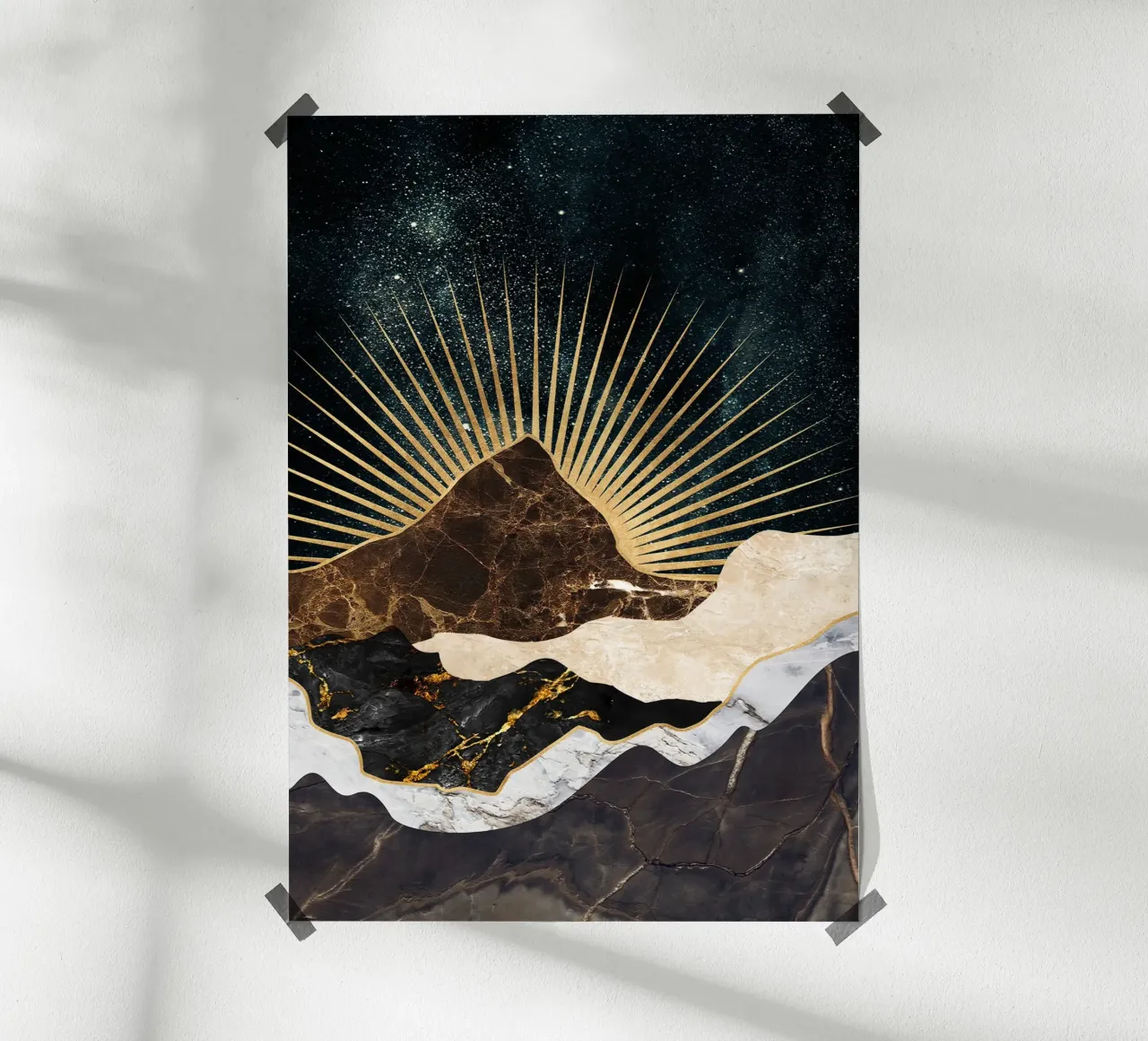 abstract surreal landscape mountains poster da vintageshop