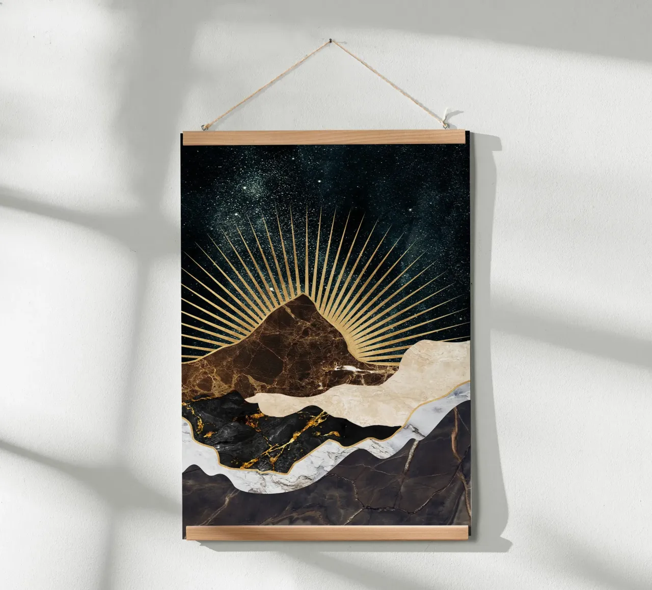 abstract surreal landscape mountains poster da vintageshop