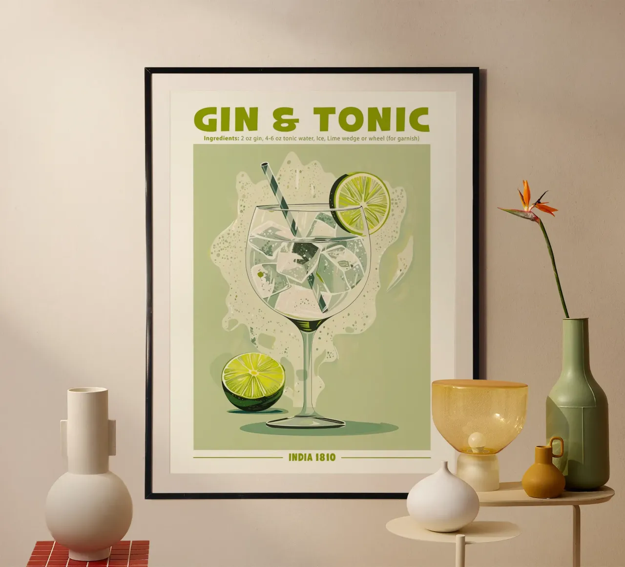 Gin and Tonic, India 1810 Poster hahnemühle by Neeraprint