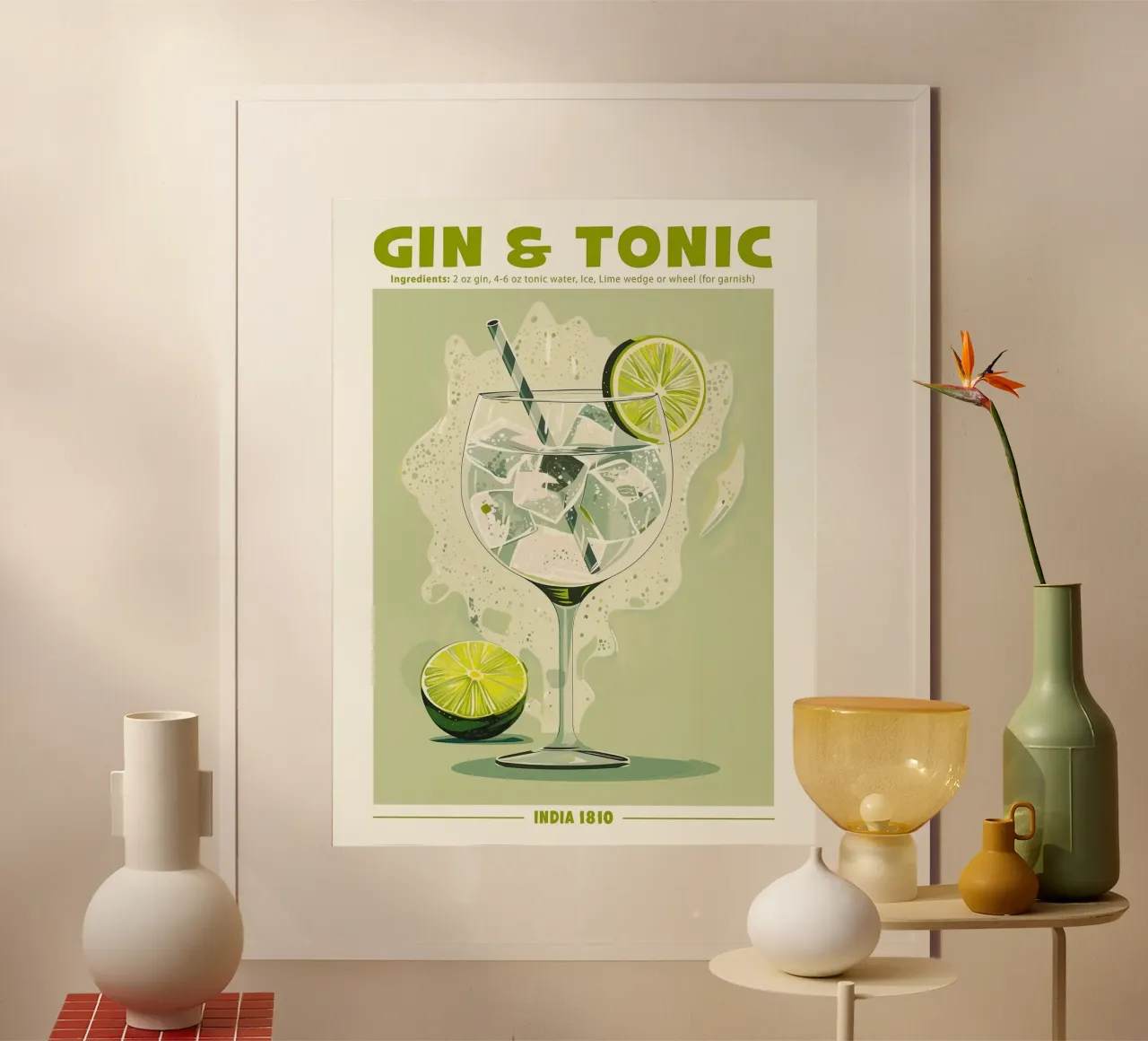 Gin and Tonic, India 1810 Poster hahnemühle by Neeraprint
