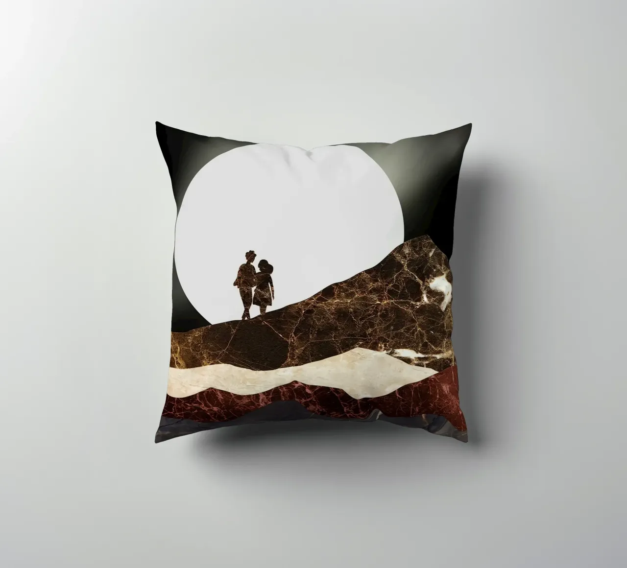 abstract surrealist landscape cuscino da vintageshop