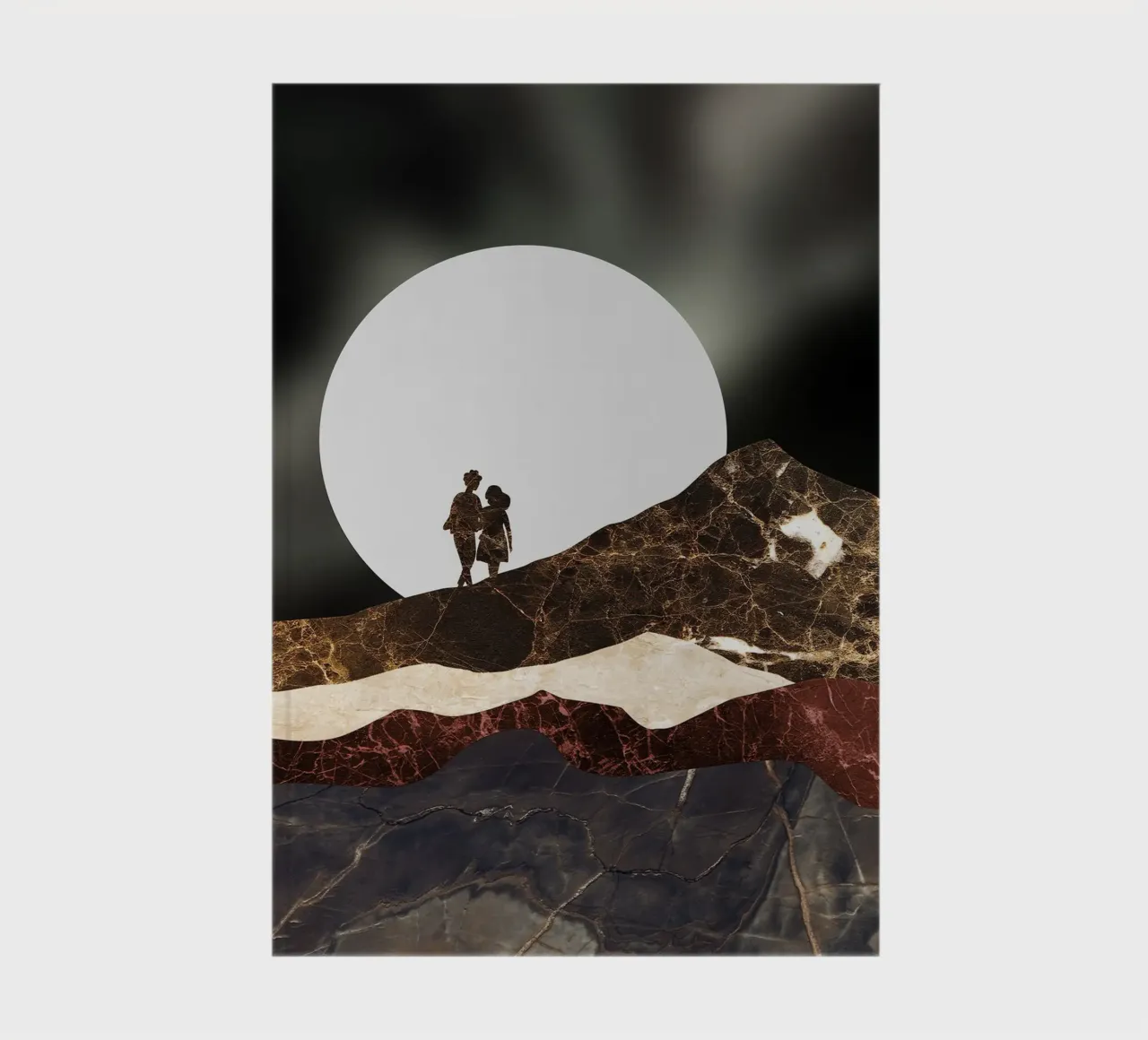 abstract surrealist landscape notebook by vintageshop