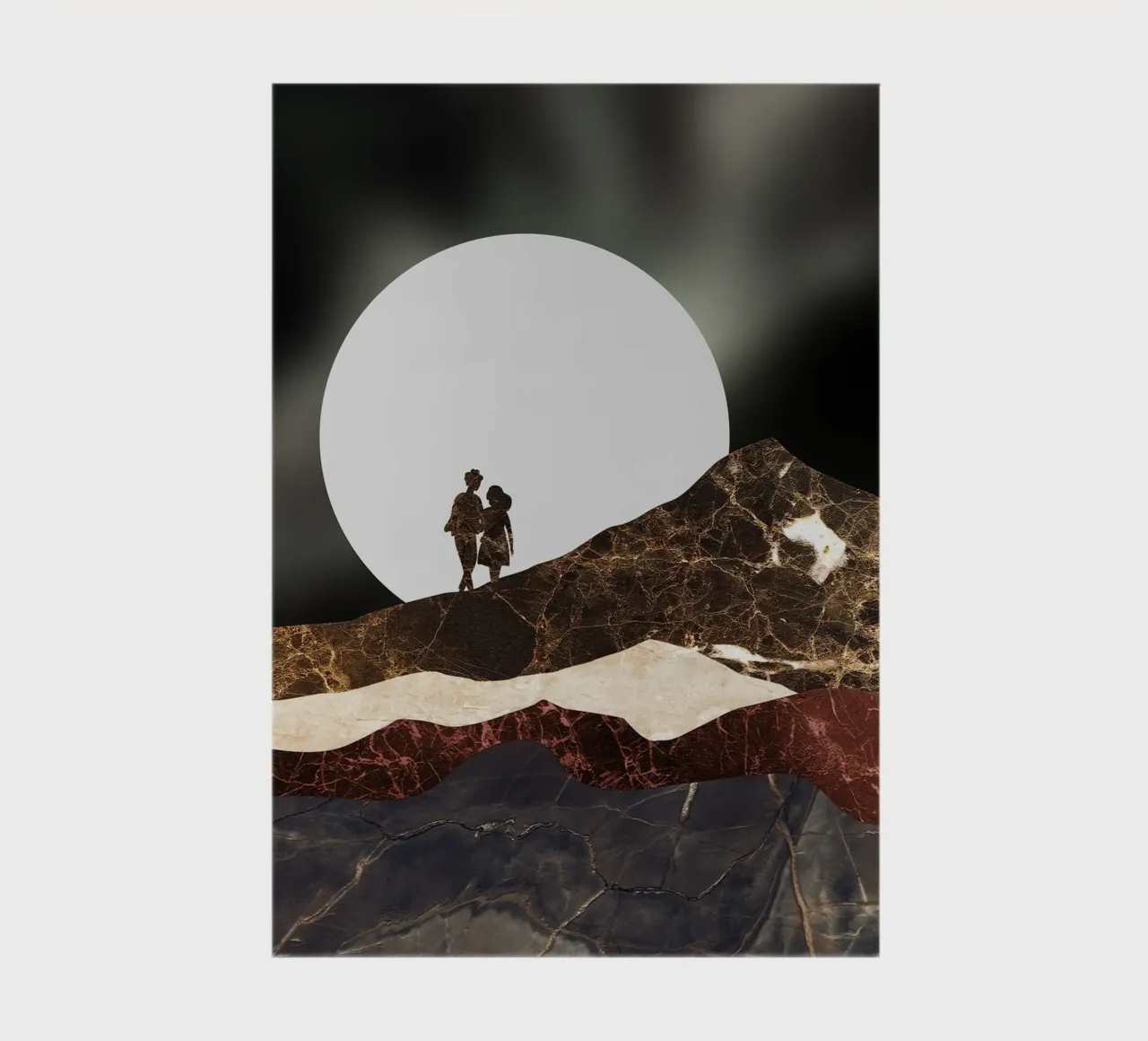 abstract surrealist landscape notebook by vintageshop