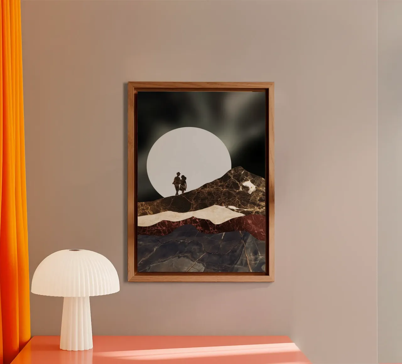 abstract surrealist landscape alu-dibond by vintageshop